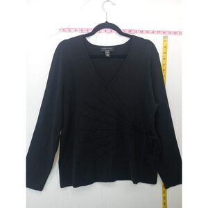 Saundra King Women's Beaded Accents size 2X Black Sweater